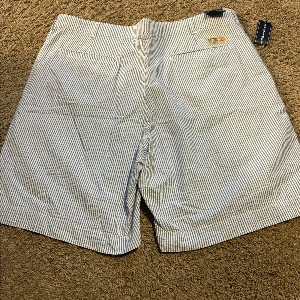 American living men’s sz 40 Classic Striped Men's Shorts blue white NWT